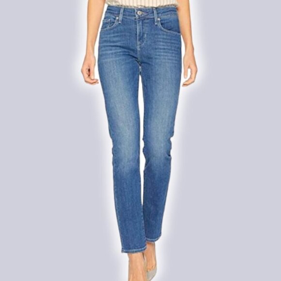 LEVI'S Mid RIse  Skinny Jeans Sz 4 Blue Stretch - Picture 1 of 6